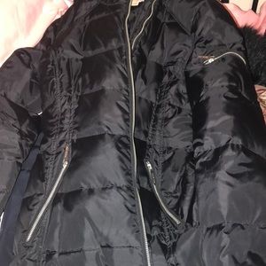 Long knee length Michael Kors puffer coat.